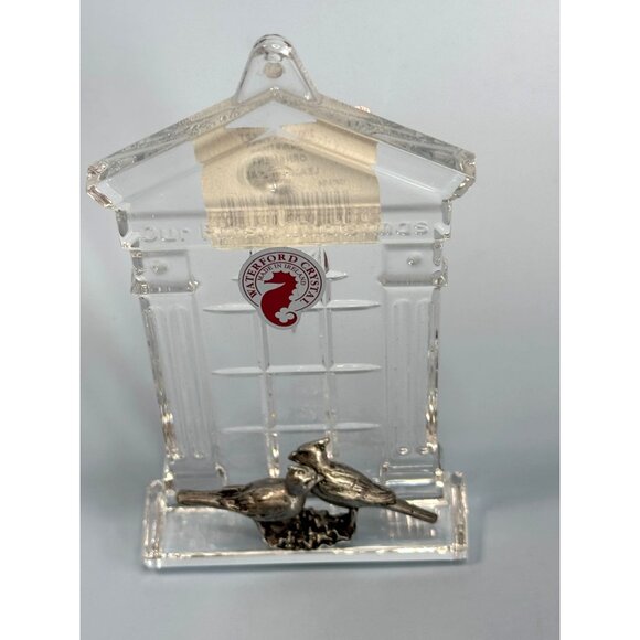 Waterford Crystal "Our First Christmas" 2004 Ornament With Love Birds Design Box - Picture 7 of 8